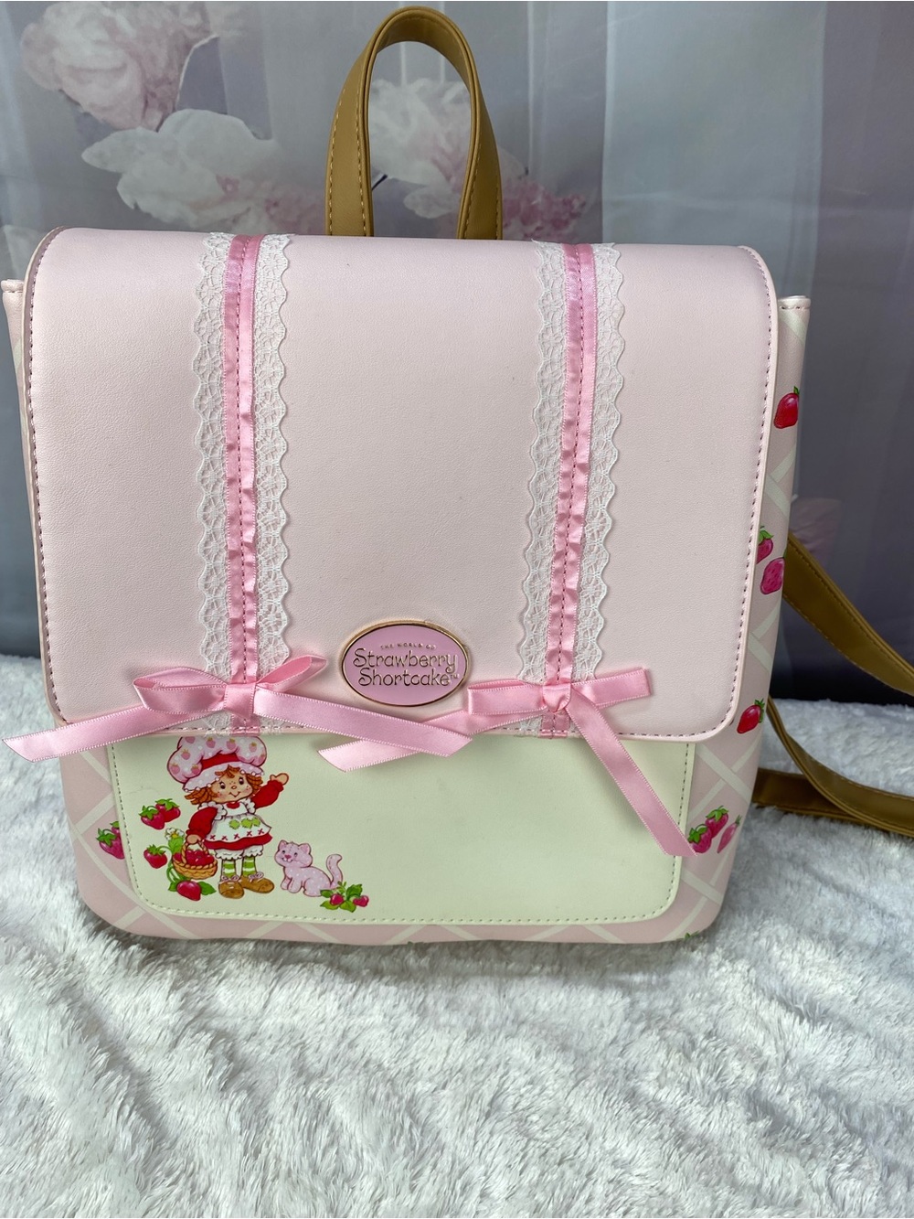 The World Of Strawberry Shortcake Pink Ribbon Mini Backpack